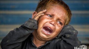 Poor Boy Weeping After Loosing His Mother In A Crowd