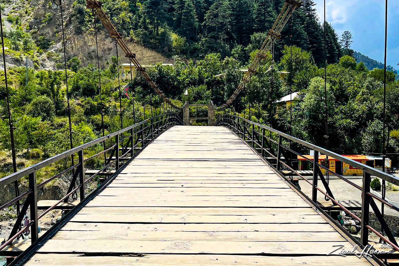 Scenic Suspension Bridge in Northern Pakistan - Dr. Zia-al-Hassan Photography