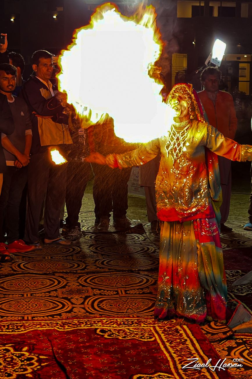 Spectacular Traditional Fire Breathing Performance - Dr. Zia-al-Hassan Photography