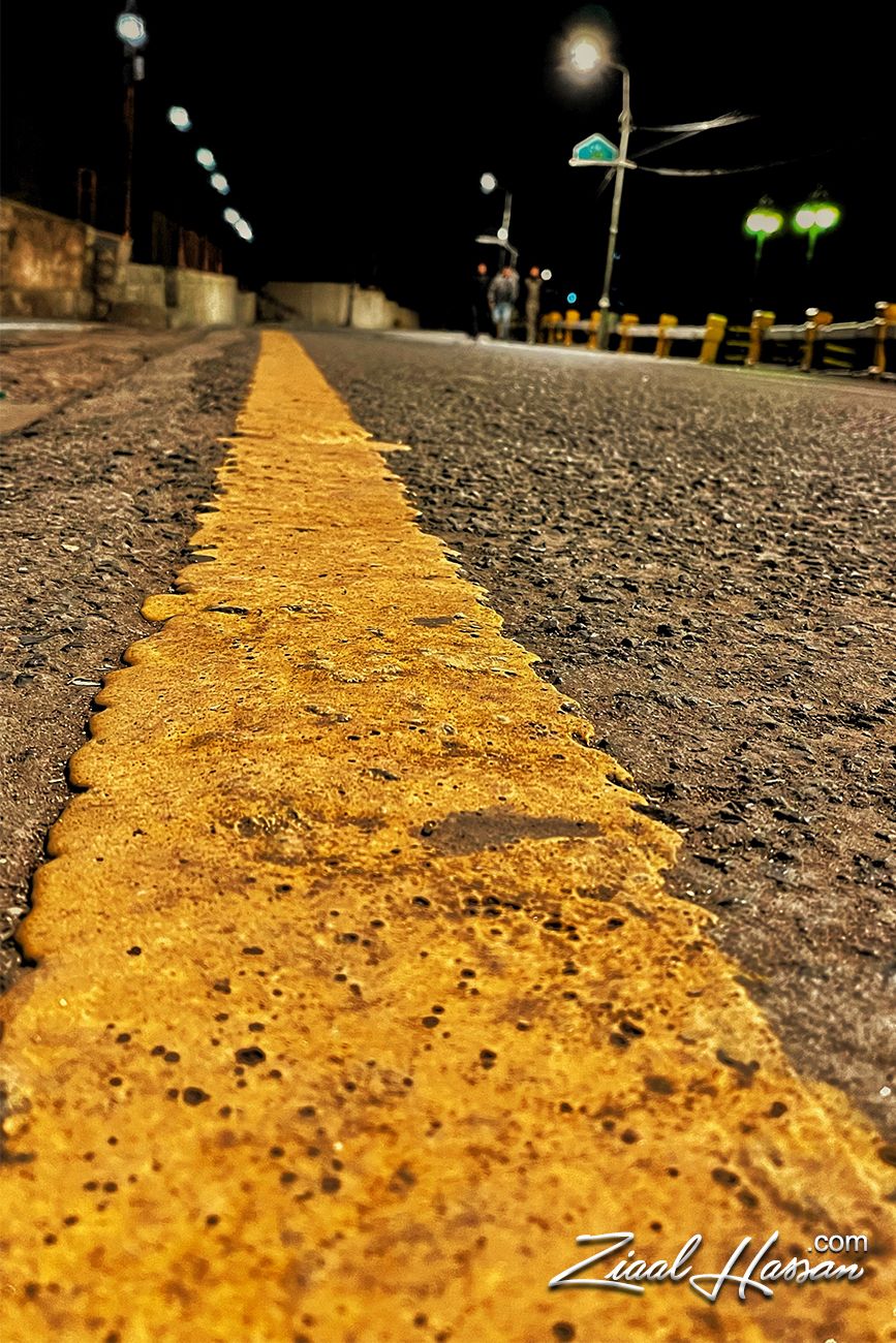The Yellow Line to Somewhere - Dr. Zia-al-Hassan Photography