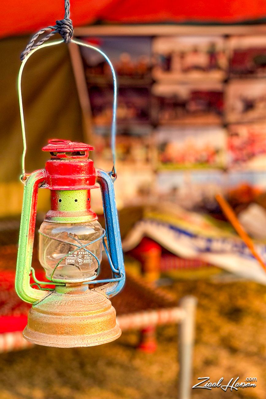 Traditional Hand-Painted Pakistani Truck Art Lantern - Dr. Zia-al-Hassan Photography