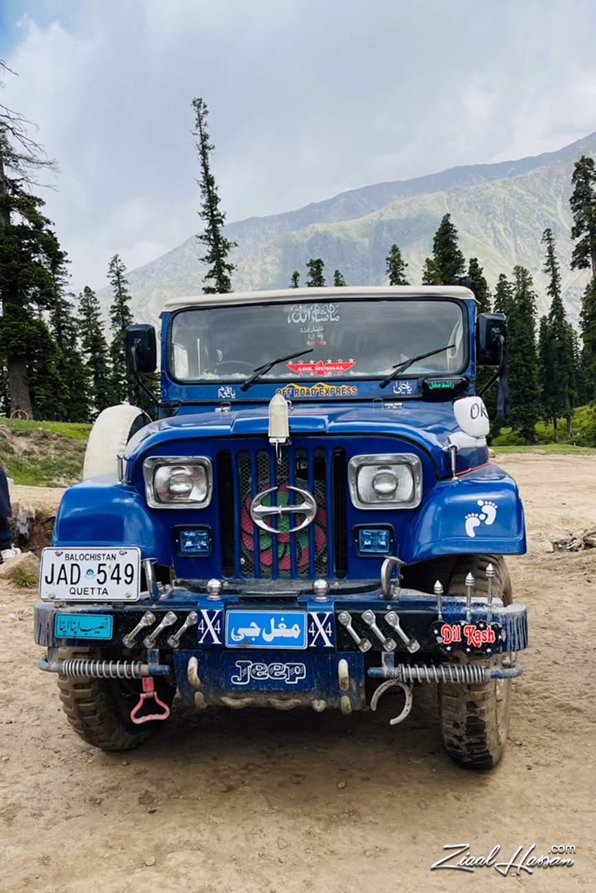 Blue Off-Road Jeep 4x4 in a Scenic Mountain Landscape - Dr. Zia-al-Hassan Photography