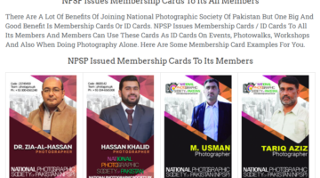 NPSP Issued Photographers Membership Cards