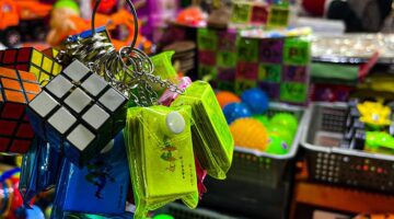 Colorful Rubik's Cube Keychains and Kids' Toys - Dr. Zia-al-Hassan Photography
