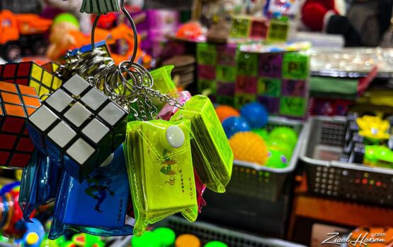 Colorful Rubik's Cube Keychains and Kids' Toys - Dr. Zia-al-Hassan Photography