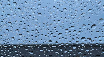 Soothing Raindrops on Glass with Moody Blue Tones - Dr. Zia-al-Hassan Photography