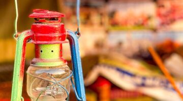 Traditional Hand-Painted Pakistani Truck Art Lantern - Dr. Zia-al-Hassan Photography