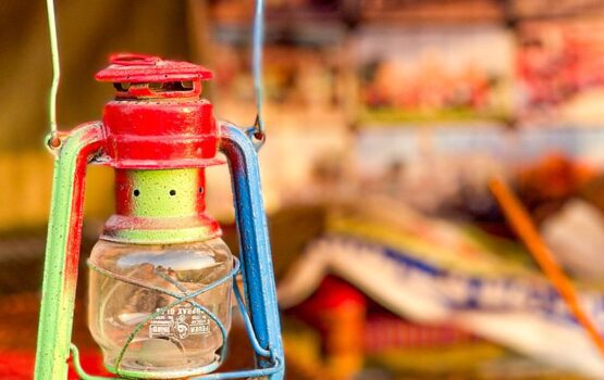 Traditional Hand-Painted Pakistani Truck Art Lantern - Dr. Zia-al-Hassan Photography