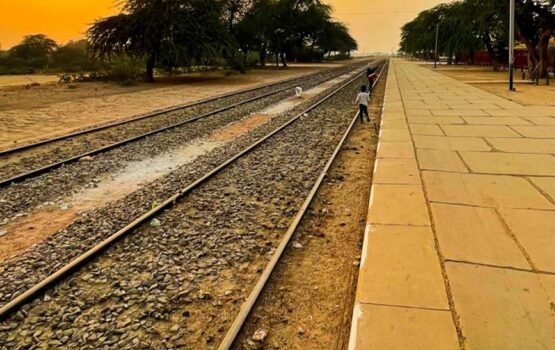 Golden Sunset Over Rural Railway Tracks at a Local Station - Dr. Zia-al-Hassan Photography