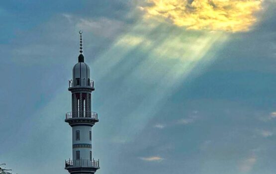 Majestic Mosque Minaret with Divine Sun Rays - Dr. Zia-al-Hassan Photography